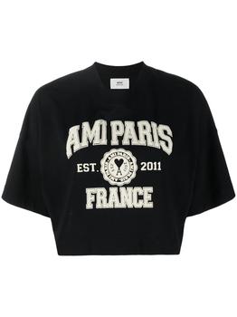推荐AMI PARIS - Logo Organic Cotton T-shirt商品