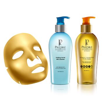 product Prestigious Daily Purifying Cleanser & Toner Set  W/ Oxygen Infused Cell Renewal Masks image
