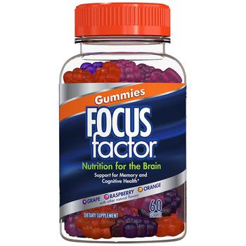 商品Focus Factor | Gummy Orange, Raspberry, Grape,商家Walgreens,价格¥144图片