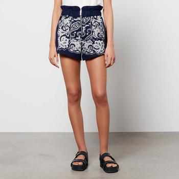 时尚new york女装, Sea New york | Sea New York Women's Theodora Paisley Print Shorts - Navy商品图片 2折