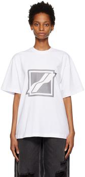 We11done | White Bonded T-Shirt商品图片,3折