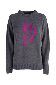 ireneisgood, IRENEISGOOD | Ireneisgood Women's Grey Wool Sweater商品图片 