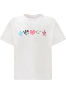 商品Chiara Ferragni | Chiara Ferragni Kids Embellished Crewneck T-Shirt,商家Cettire,价格¥349图片
