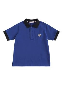 Moncler | Piqué Cotton Polo Shirt W/ Logo Patch 