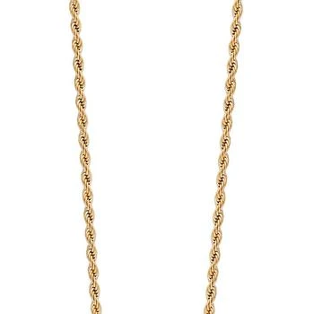 Simply Rhona | Twisted Rope 18" Chain Necklace In 18K Gold Plated Stainless Steel,商家Verishop,价格¥380