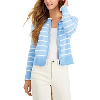 Charter Club | Women's Striped Button Cardigan, Created for Macy's商品图片,2.8折起
