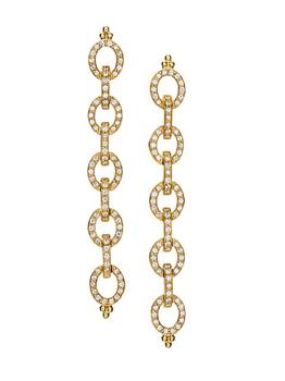 商品Temple St. Clair | Orsina 18K Yellow Gold & Diamond Drop Earrings,商家Saks Fifth Avenue,价格¥43712图片