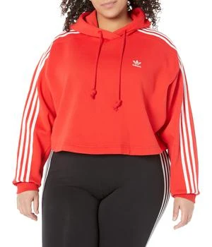 Adidas | Plus Size 3-Stripes Short Hoodie 4.9折