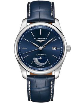 Longines | Longines Master Collection Power Reserve 40mm Blue Dial Leather Strap Men's Watch L2.908.4.92.0商品图片,8折