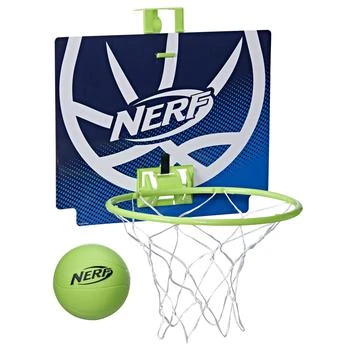 Nerf | NERF Nerfoop -- The Classic Mini Foam Basketball and Hoop -- Hooks On Doors -- Indoor and Outdoor Play -- A Favorite Since 1972 , Blue 