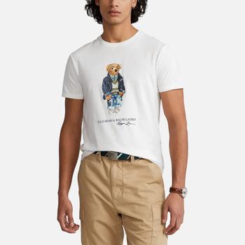ralph lauren bear直邮, Ralph Lauren | Polo Ralph Lauren Men's Custom Slim Fit Polo Bear Jersey T-Shirt - White Heritage Bear商品图片 7折