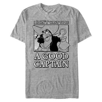 Disney | Disney Men's Peter Pan Captain Hook Not a Good Captain, Short Sleeve T-Shirt 额外7折, 额外七折