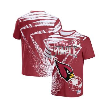 推荐Men's NFL X Staple Cardinal Arizona Cardinals Team Slogan All Over Print Short Sleeve T-shirt商品