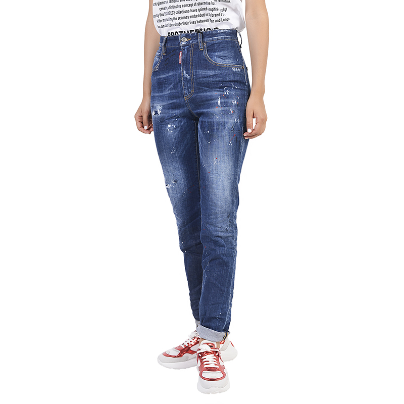 推荐DSQUARED2 女士蓝色牛仔裤 S75LB0180-S30662-470商品