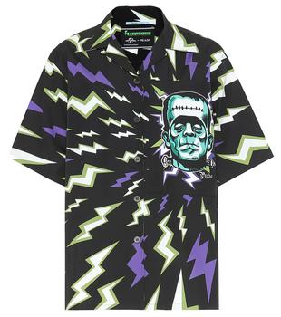 Prada | Printed cotton-poplin shirt商品图片,