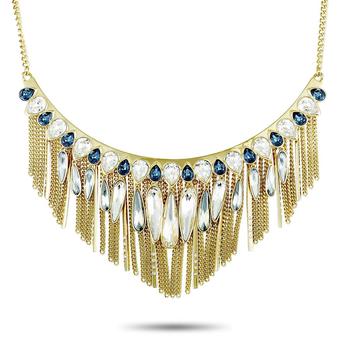 推荐Swarovski Gipsy Yellow Gold-Plated Crystal Necklace商品