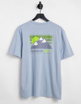 Reebok | Reebok camping graphic tee in blue - Exclusive to ASOS商品图片,额外9.5折, 额外九五折