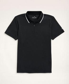 布克兄弟 polo, Brooks Brothers | BrooksStretch™ Performance Series Zip Jersey Polo Shirt商品图片 