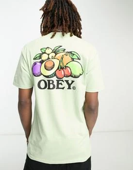 Obey | Obey bowl of fruit backprint t-shirt in green,商家ASOS,价格¥158