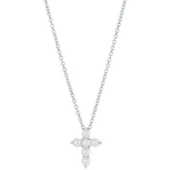 Macy's | Diamond Cross Pendant Necklace (1/3 ct. t.w.) in 14k White Gold, 16" + 2" Extender 