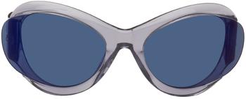 Alexander McQueen | Purple Futuristic Sunglasses商品图片,