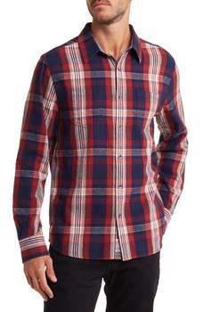 推荐Ruston Long Sleeve Plaid Double Pocket Stretch Flannel Shirt商品