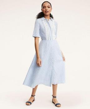 Brooks Brothers | Clip Dot Seersucker Shirt Dress商品图片,4.8折