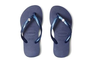 Havaianas | Slim Crystal SW II Flip Flop Sandal (Toddler/Little Kid/Big Kid),商家Zappos,价格¥90