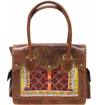 商品VINTAGE ADDICTION | Leather & Vintage Fabric Shoulder Bag,商家Nordstrom Rack,价格¥1701图片