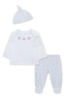 Little Me | Trellis Rose Knit 3-Piece Set,商家Nordstrom Rack,价格¥84