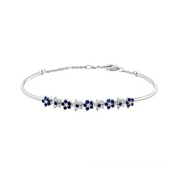 LALI Jewels | Sapphire (5/8 ct. t.w.) and Diamond (1/3 ct. t.w.) Bangle in 14K White Gold,商家Macy's,价格¥33085