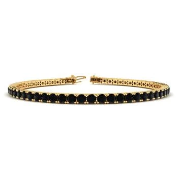 SSELECTS | 5 Carat Black Diamond Tennis Bracelet In 14 Karat Yellow Gold, 9 Inches,商家Premium Outlets,价格¥17613
