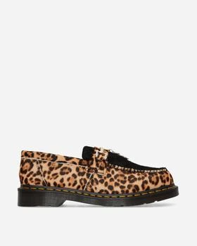 推荐Adrian Bone Snaffle Hair-On Leopard Loafers Black商品