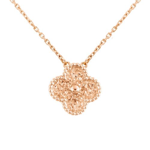 Van Cleef & Arpels |  预售一个月发货 Van Cleef & Arpels/梵克雅宝 经典款Vintage Alhambra系列 18K金玫瑰金四叶草项链 VCARN9ZS00商品图片,8.6折×额外9.5折, 包邮包税, 额外九五折