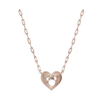 Disney | Two-Tone Rose Gold Flash-Plated Minnie Mouse Heart Pendant Necklace商品图片,2.9折