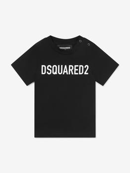 推荐Dsquared2 Black Baby Chest Logo T-Shirt商品