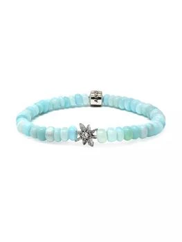 Anzie | Bohème Sterling Silver, Peruvian Opal & Topaz Beaded Stretch Bracelet,商家Saks Fifth Avenue,价格¥2063