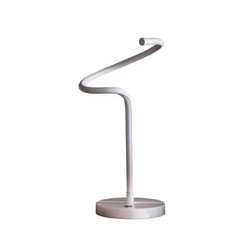 Streamdale Furniture | Streamdale 19-Inch LED Matte White Curvilinear S-Curve Spiral Tube LED Table,商家Premium Outlets,价格¥875