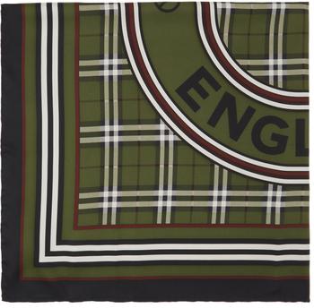 春装burberry围巾, Burberry | 绿色 Montage Print 围巾商品图片 