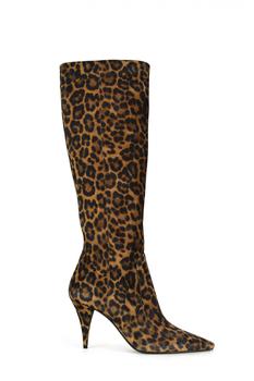 圣罗兰鞋女鞋, Yves Saint Laurent | Kiki leopard boots - Shoe size: 37商品图片 7.1折