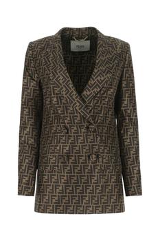 芬迪女装怎么选, Fendi | Fendi All-Over FF Print Double-Breasted Jacket商品图片 7.4折