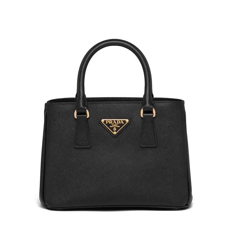 Prada | 【预售3-7天】PRADA/普拉达 21年秋冬Galleria系列 女士黑色Saffiano皮革附徽标印花可拆卸调节编织肩带手提单肩包1BA296_NZV_F0632_V_V21商品图片,7.9折, 包邮包税