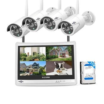 推荐House And Commercial Security Camera Equipment Kit With 10 CH 2K, 10.1" LCD Monitor NVR, 4 Wireless Cameras, 3TB Hard Drive商品