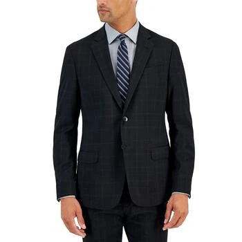 推荐Armani Exchange Men's Slim-Fit Black Windowpane Wool Suit Jacket商品