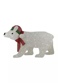 推荐19.25Inch White Lighted 2D Glittered Polar Bear Outdoor Christmas Decor商品
