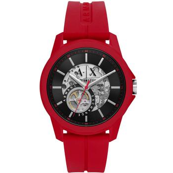 Armani Exchange | Men's Automatic in Red Case with Red Silicone Strap Watch, 42mm商品图片,