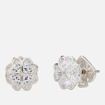 Kate Spade Surprise, Kate Spade | Kate Spade New York Women's Sparkly Spade Studs - Clear/Silver商品图片 7.1折
