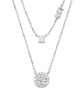 Michael Kors | Sterling Silver & Cubic Zirconia Layered Pendant Necklace商品图片,