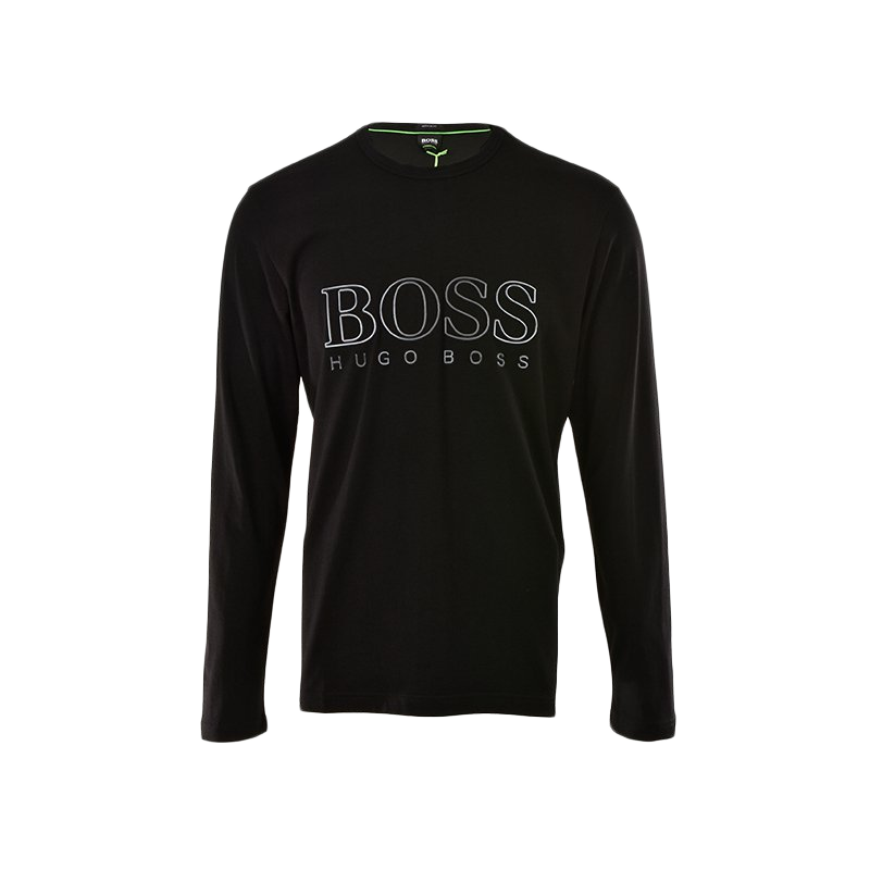 推荐Hugo Boss 雨果博斯 男士黑色纯棉银色logo长袖T恤 TOGNUS-50393187-001商品
