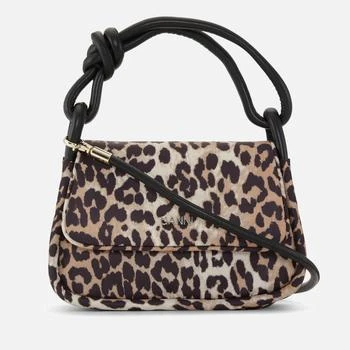 推荐Ganni Knot Leopard-Print Nylon Bag商品